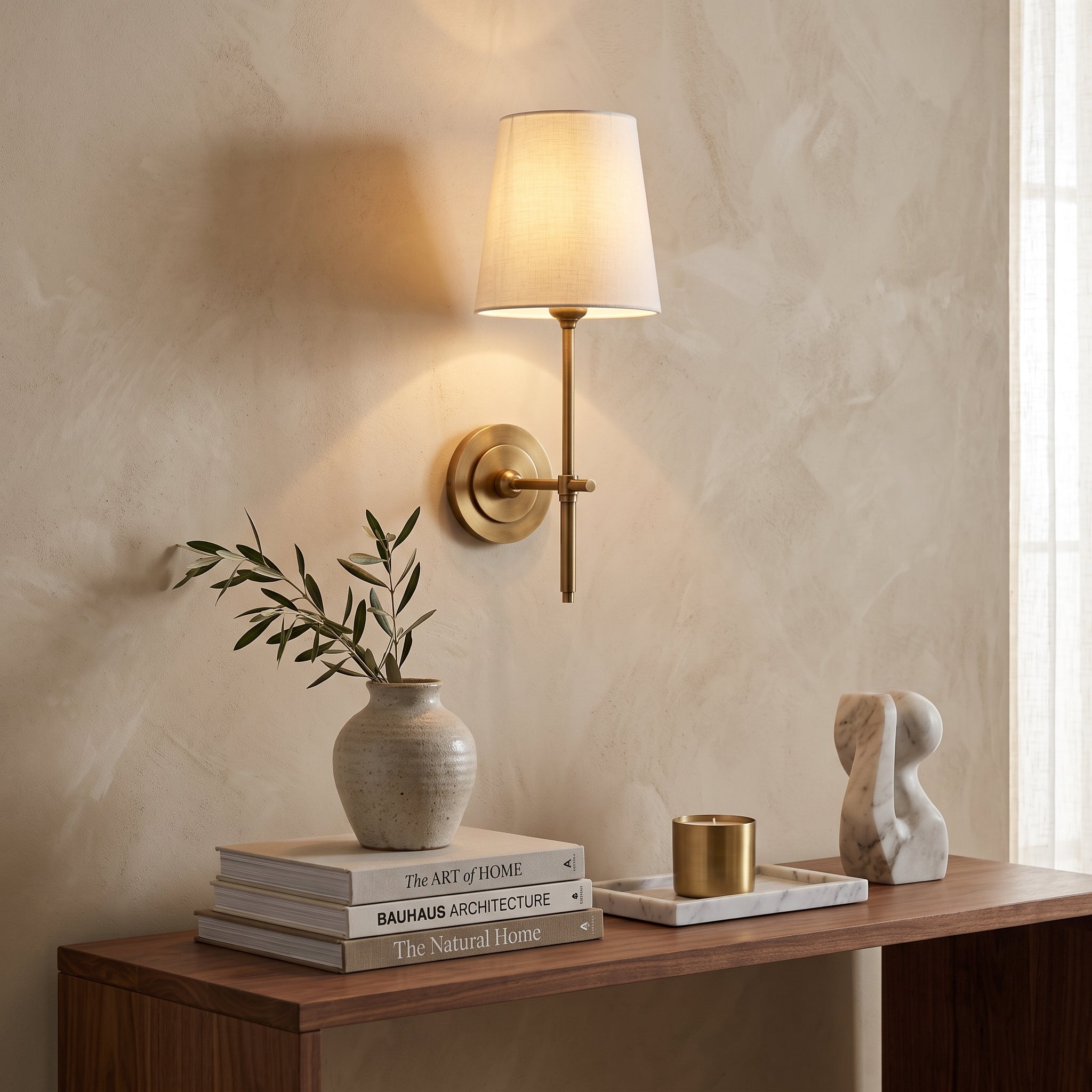 Wall light fixture with farmhouse styling