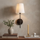Wall light fixture with farmhouse styling