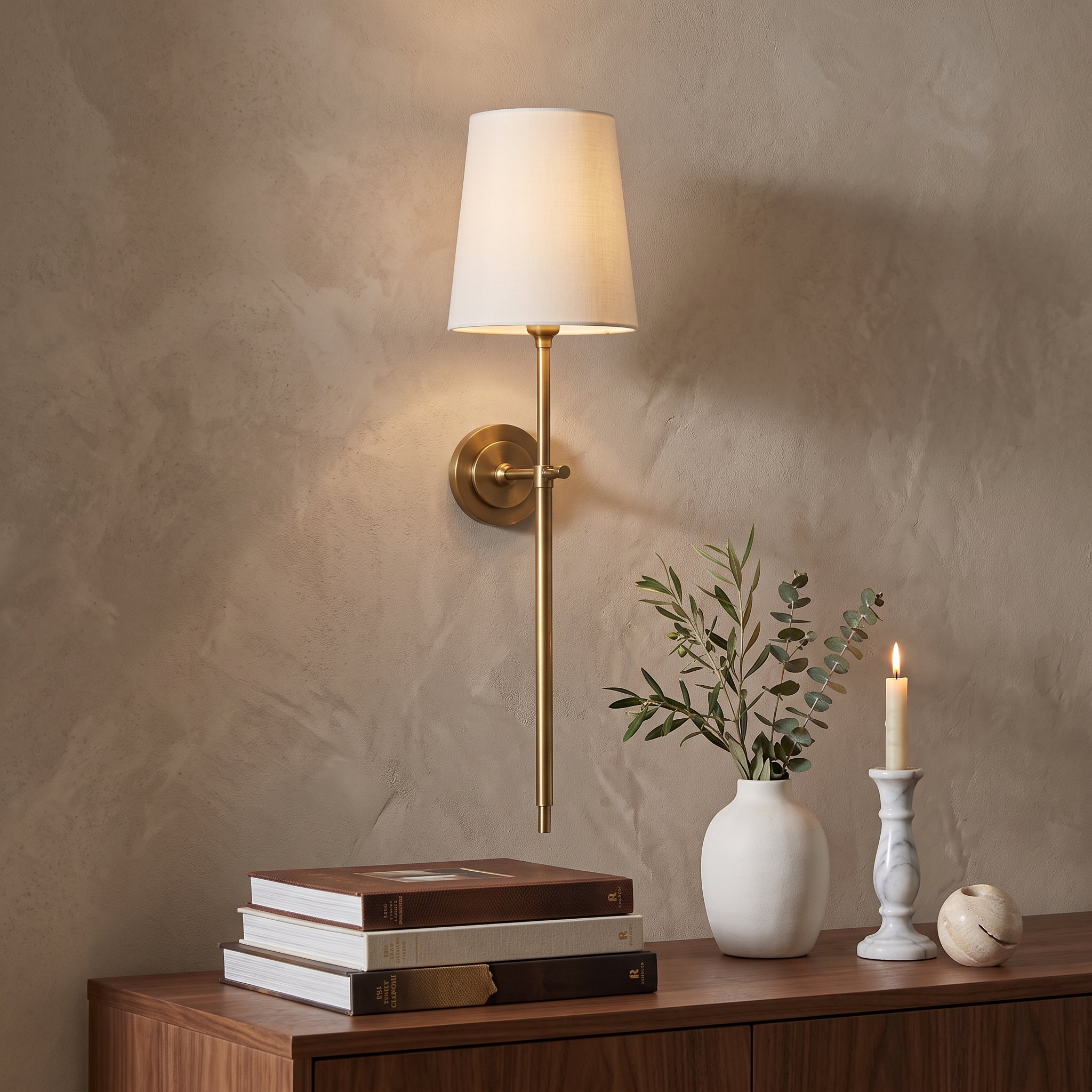 Wall light fixture with farmhouse styling