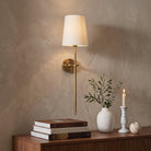 Wall light fixture with farmhouse styling