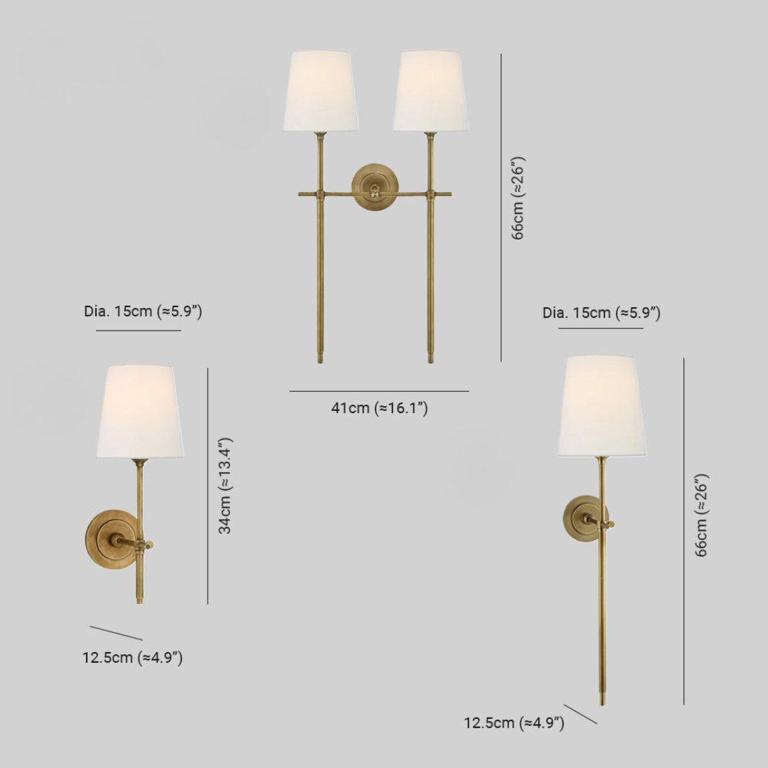 Wall light fixture with farmhouse styling