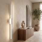 Double head LED wall light fixture - white