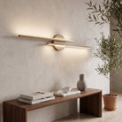 Double head LED wall light fixture - white