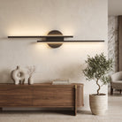 Double head LED wall light fixture - black