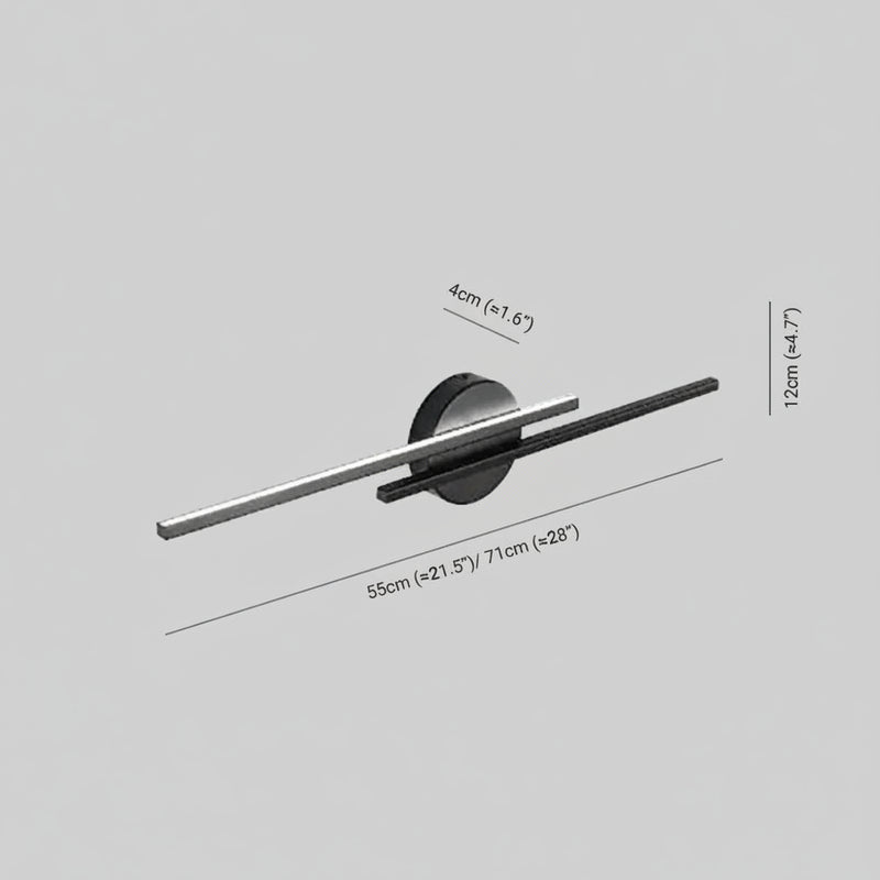 Double head LED wall light fixture