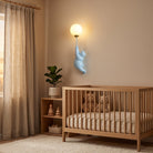 Wall light shaped like polar bear for kids' rooms - blue