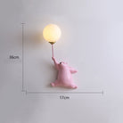 Wall light shaped like polar bear for kids' rooms