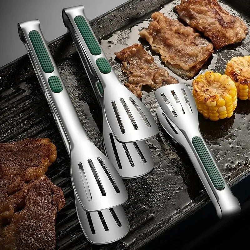 Non Slip Stainless Steel Kitchen Serving Tongs