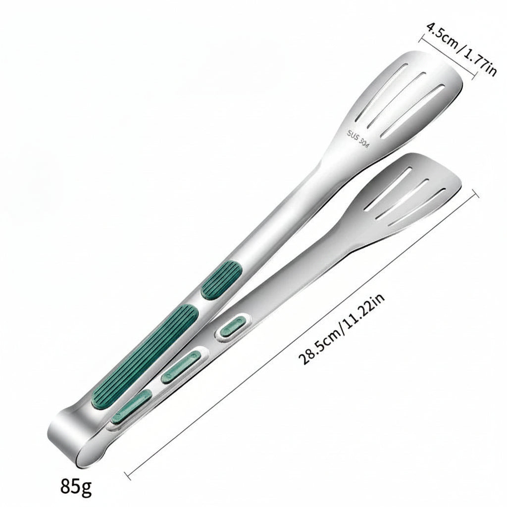 Non Slip Stainless Steel Kitchen Serving Tongs