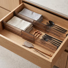 Adjustable Bamboo Drawer Organiser Dividers Set