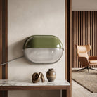 Outdoor wall light with retro lantern design