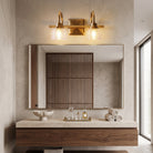 Wall light with glass shade