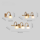 Wall light with glass shade