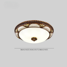 Flush mount ceiling light with round art deco design