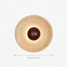 Wall sconce light with textured stone finish