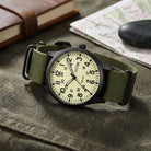 Quartz Field Watch With Nylon Strap - fluorescent green