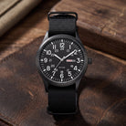 Quartz Field Watch With Nylon Strap - black