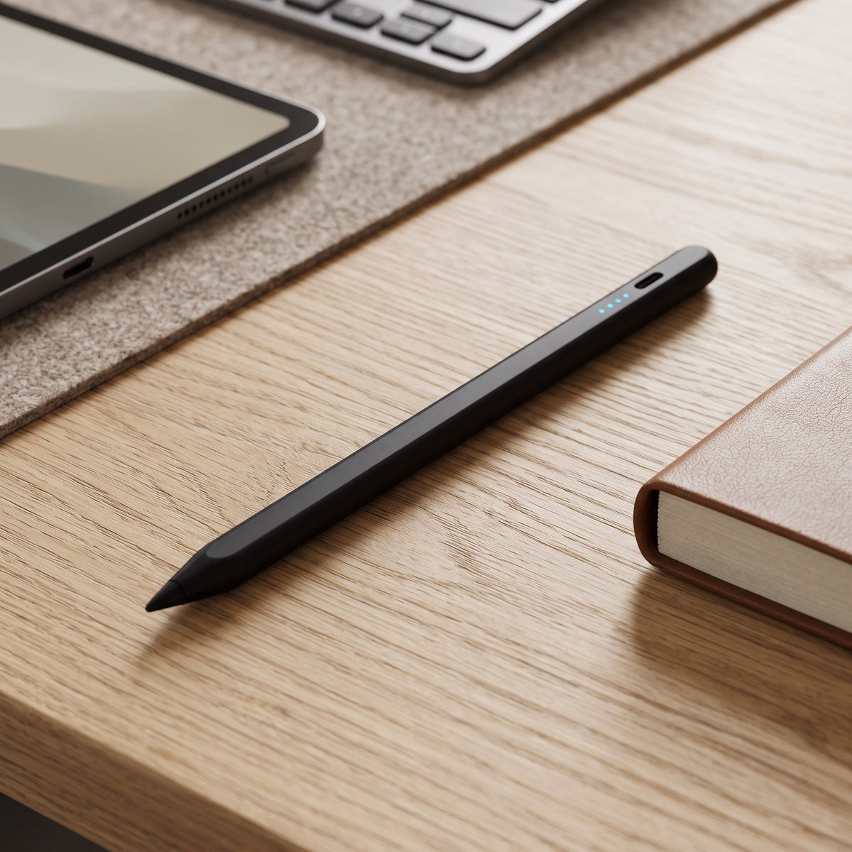 Active Stylus Pen With Battery Indicator For Tablets - black
