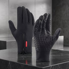 Winter Touchscreen Gloves With Windproof Design - black