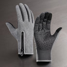 Winter Touchscreen Gloves With Windproof Design - gray