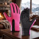 Winter Touchscreen Gloves With Windproof Design - pink