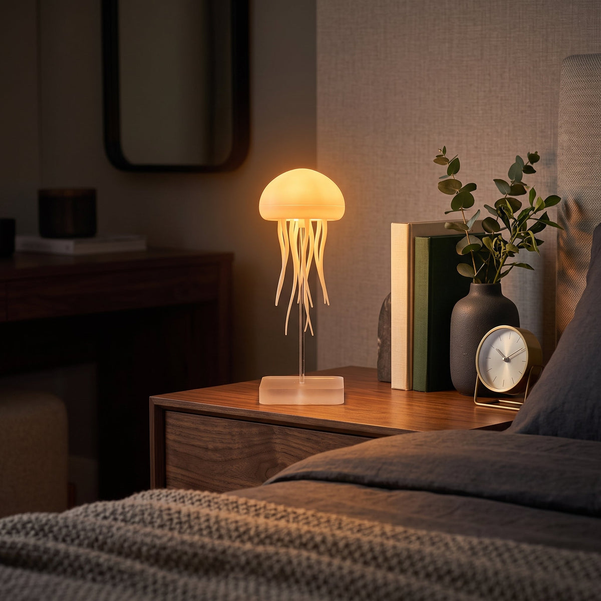 LED Night Light Shaped Like Jellyfish With USB