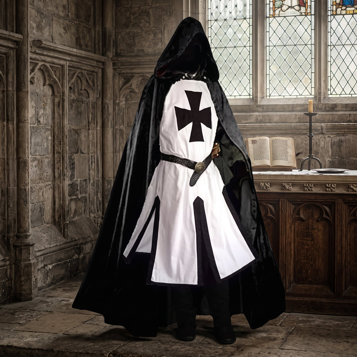 Medieval Costume Cloak With Hood For Events