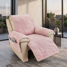 Armchair Cover Quilted Non Slip Protector - pink