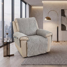 Armchair Cover Quilted Non Slip Protector - light gray