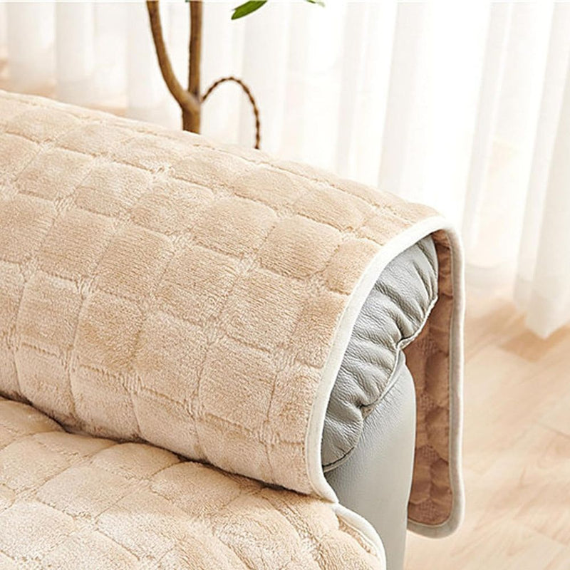 Armchair Cover with Quilted Storage Pockets