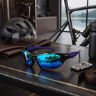 Sports Sunglasses with Polarised UV400 Lenses for Outdoors - blue
