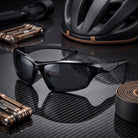 Sports Sunglasses with Polarised UV400 Lenses for Outdoors - black