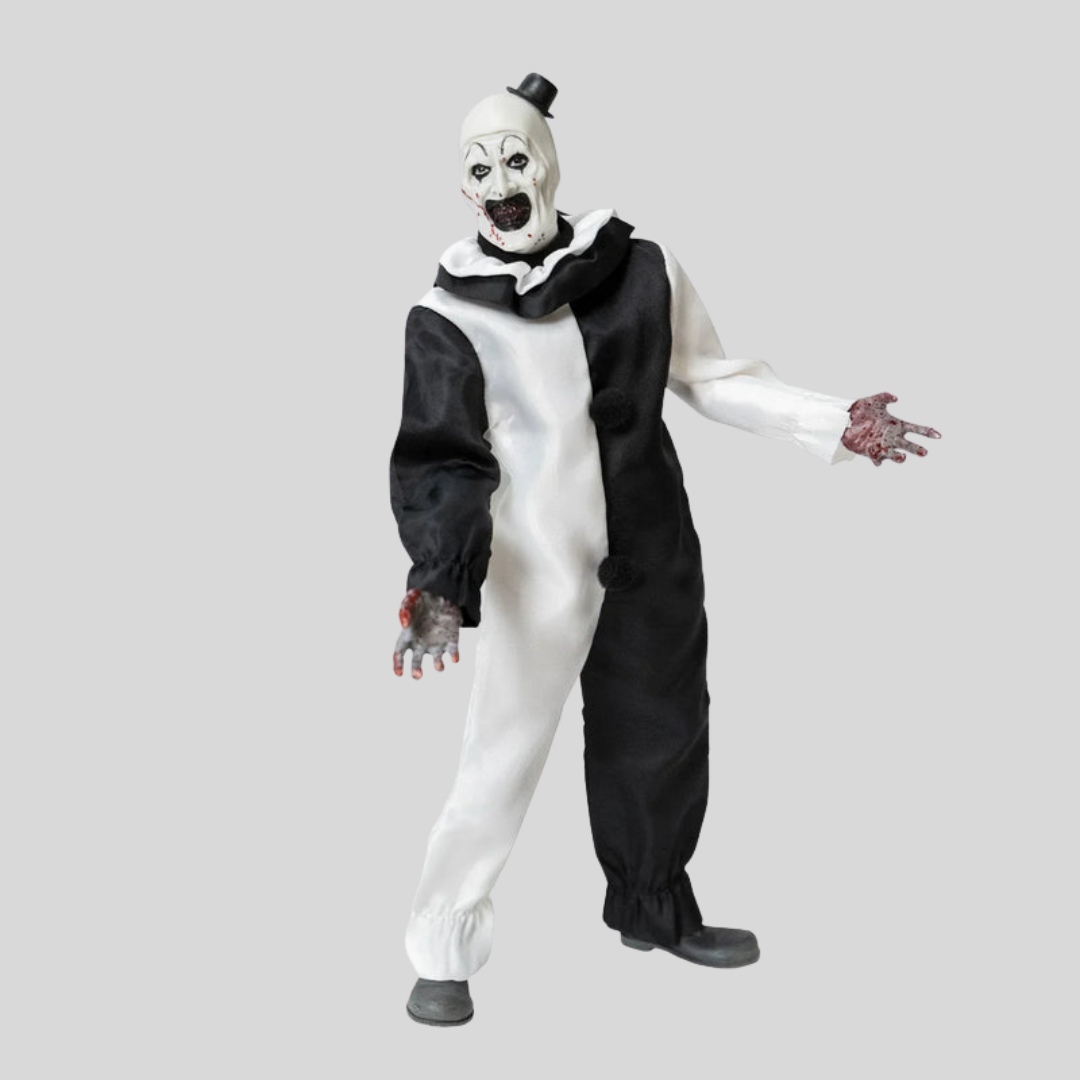 Halloween Costume with Scary Clown Design and Matching Mask