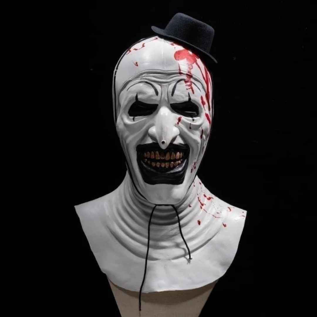Halloween Costume with Scary Clown Design and Matching Mask