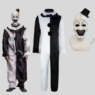 Halloween Costume with Scary Clown Design and Matching Mask