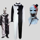 Halloween Costume with Scary Clown Design and Matching Mask