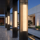 Wall light fixture with rectangular marble panel