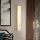 Wall light fixture with rectangular marble panel
