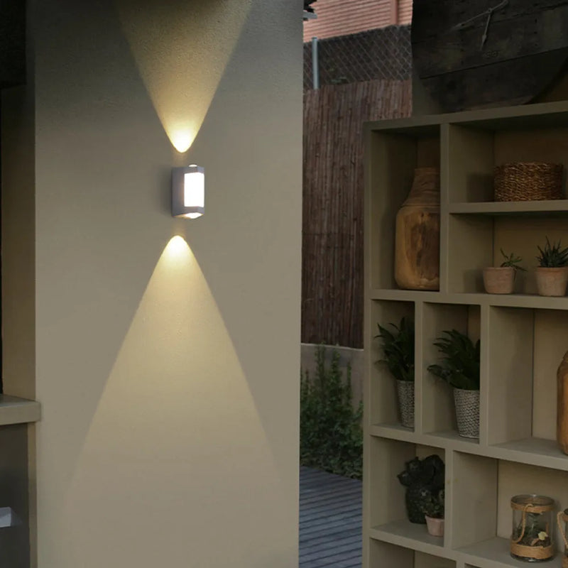 Wall light fixture with up and down lighting