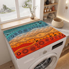 Washing machine mat cover with anti-slip design - desert