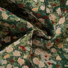 Window curtain panel with botanical floral pattern
