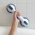 Bathroom safety grab handle with suction cup