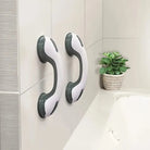 Bathroom safety grab handle with suction cup