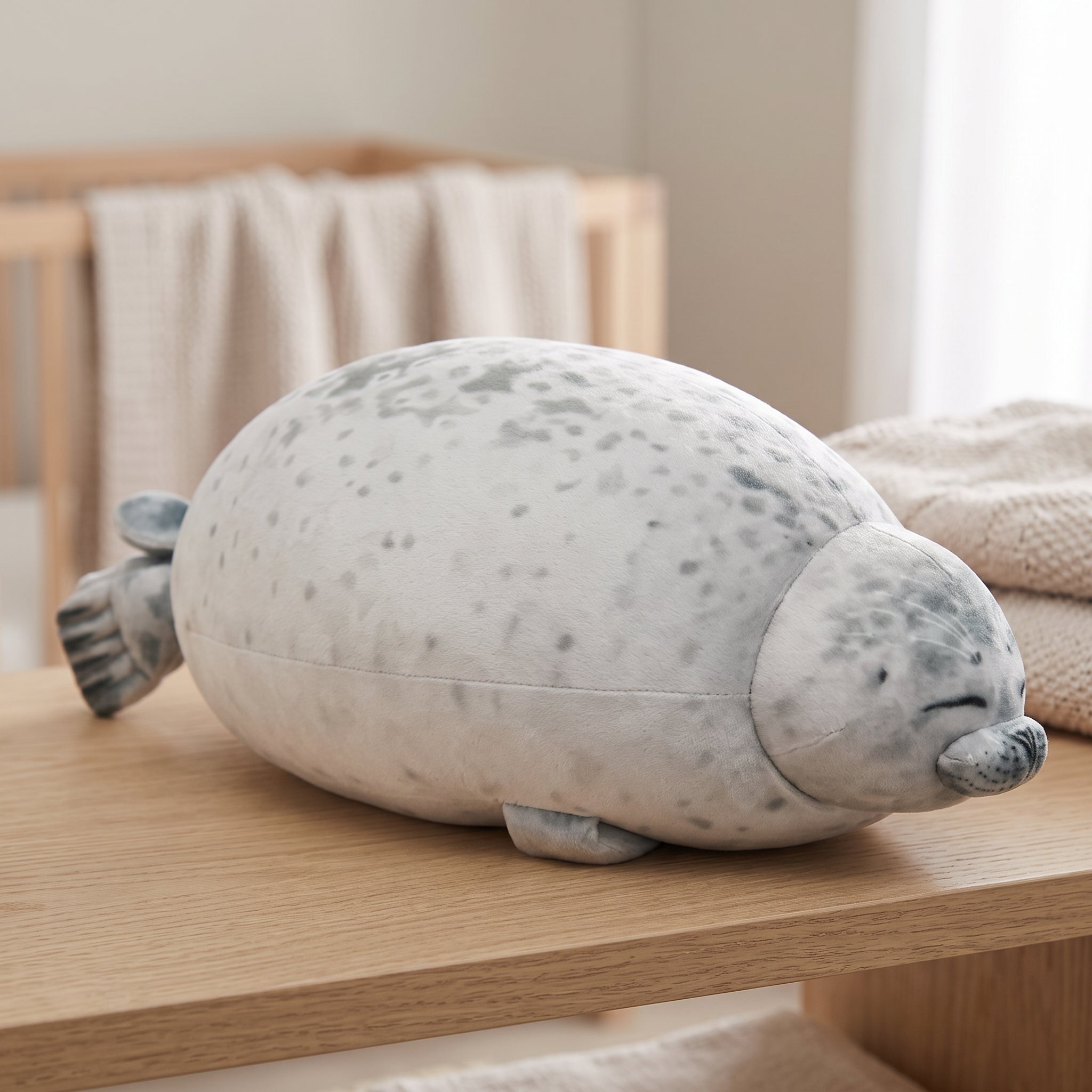 Plush Seal Pillow Toy with Round Shape for Kids