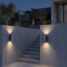Cylinder outdoor wall light with up down lighting