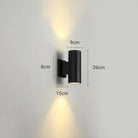 Cylinder outdoor wall light with up down lighting