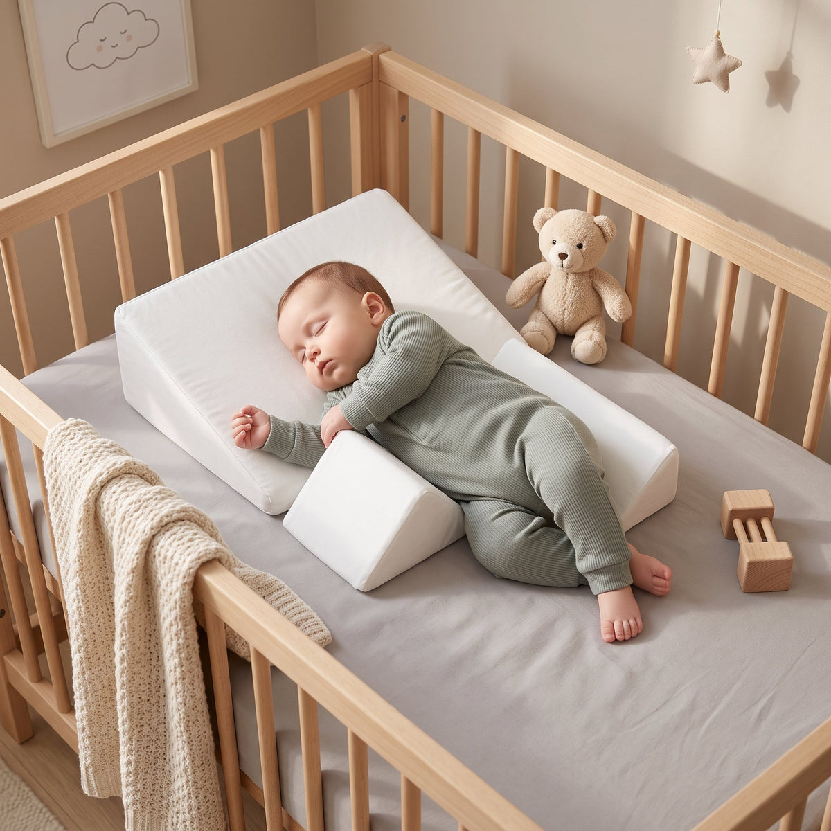 Infant Positioning Pillow with Adjustable Side Support