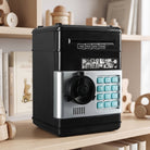 Electronic kids ATM money box with password lock - black