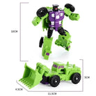 Transforming robot toy with movable parts