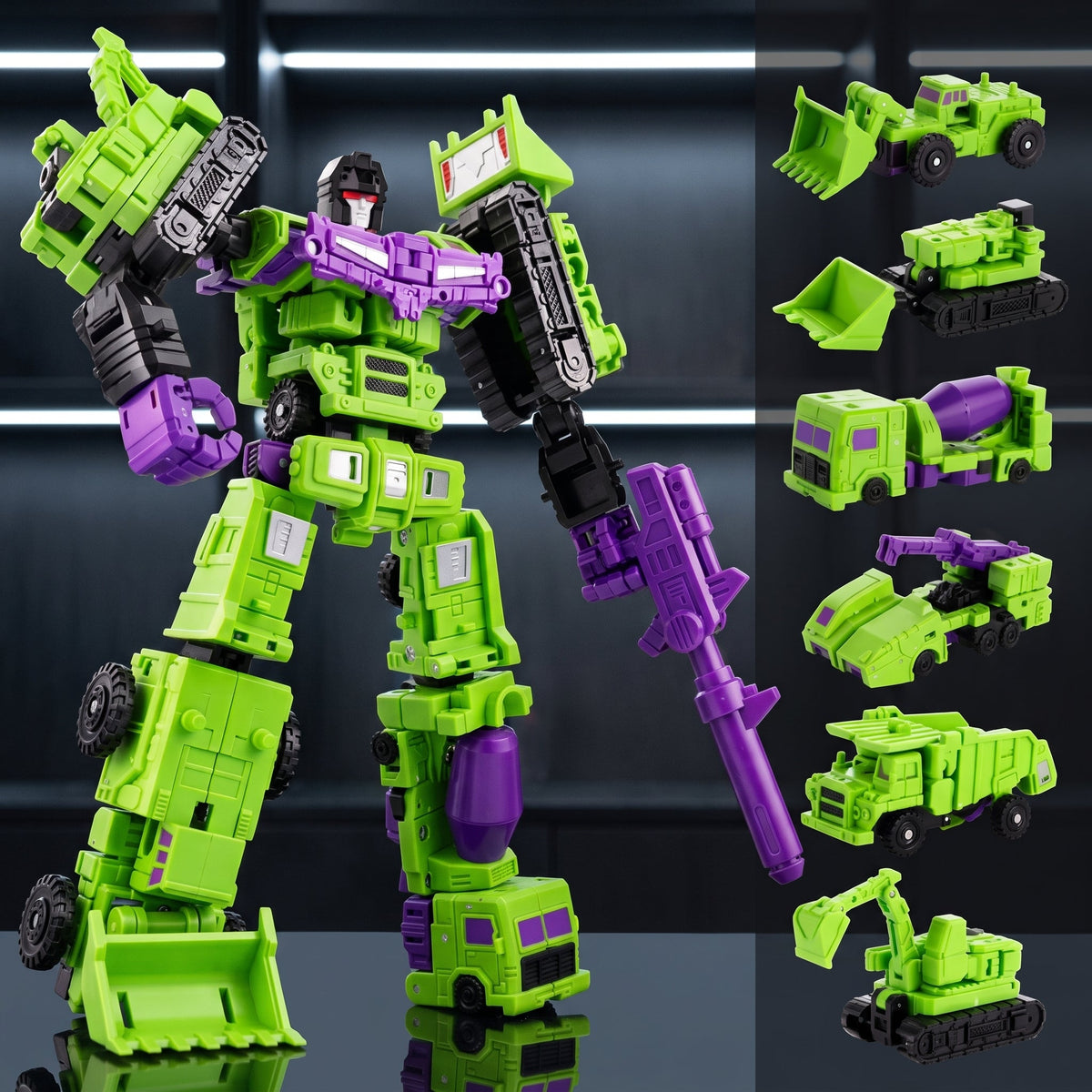 Transforming robot toy with movable parts
